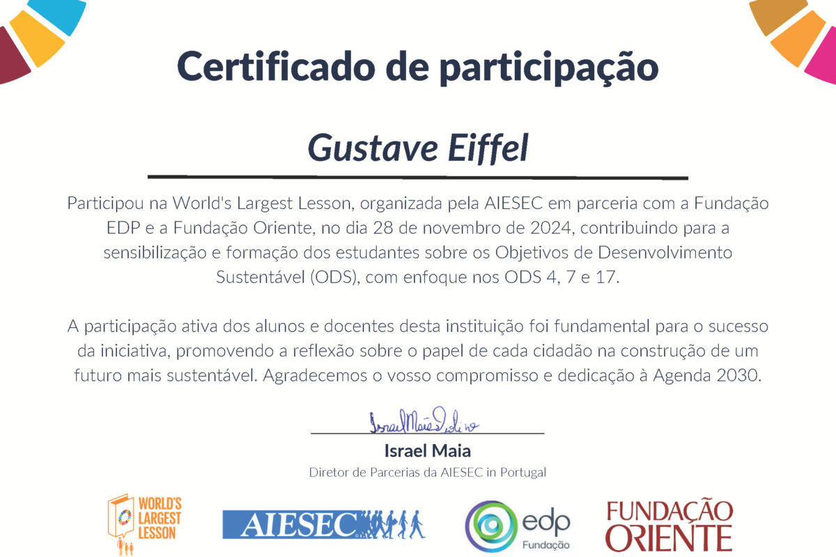 WLL 2024 Certificado de participação WLL 2024 Certificado de participação